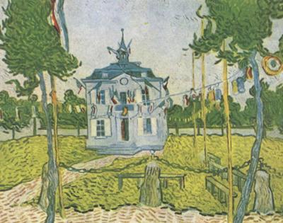 Vincent Van Gogh Auvers Town Hall on 14 july 1890 china oil painting image